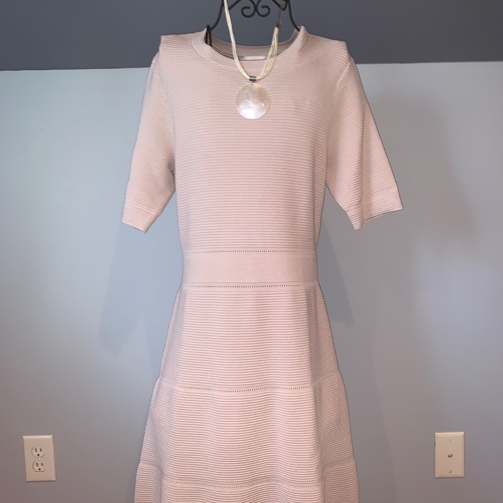 MidLength Blush, knit dress